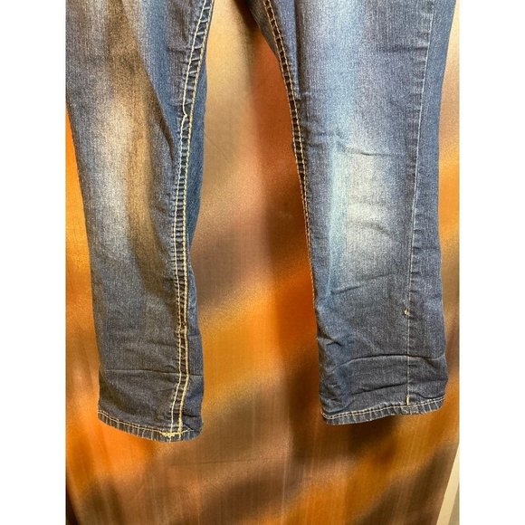 ANGELS Straight Leg Denim Jeans Mid Rise Regular Fit Blue Size 12 B3 - Picture 2 of 5